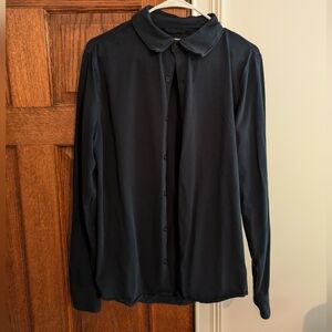 True Classic Navy Stretch Dress Shirt - Medium